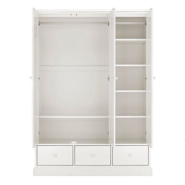 Kara Triple Wardrobe in White