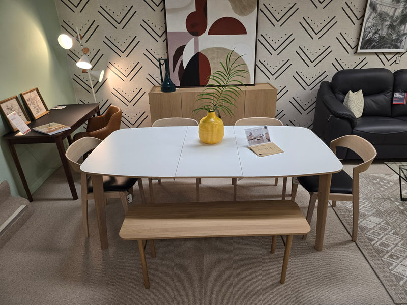 Skovby SM18 table, 4 x SM825 chairs, bench and SM404 sideboard