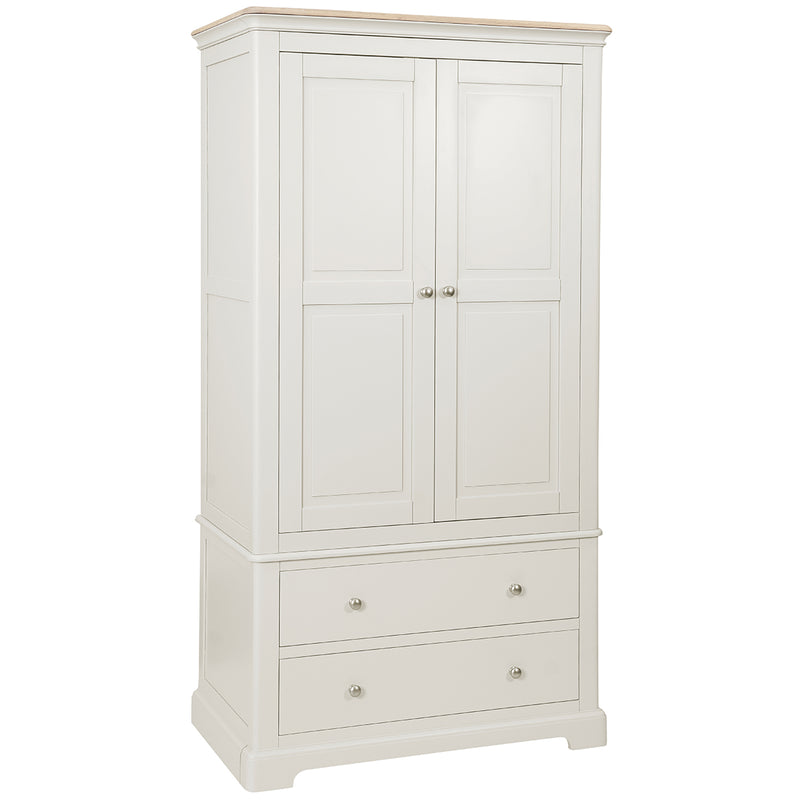 Cromford Painted 2 Draw Gents Double Wardrobe