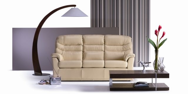 G Plan Malvern Leather 3 Seater Sofa