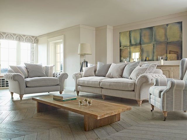 Elizabeth Medium Formal Back Sofa available at Hunters Furniture Derby