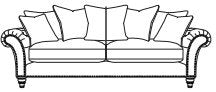 Elizabeth Extra Large Scatter Back Sofa available at Hunters Furniture Derby