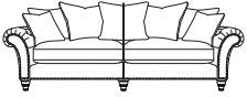 Elizabeth Grand Split Scatter Back Sofa available at Hunters Furniture Derby