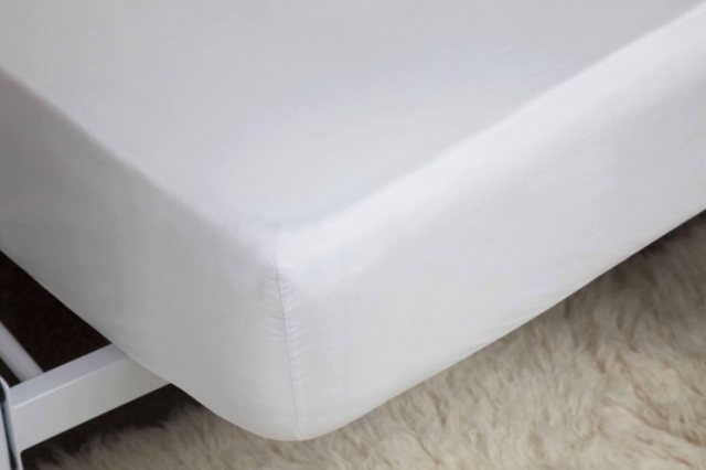 Belledorm Brushed Cotton 15" Deep Sheet In White available at Hunters Furniture Derby