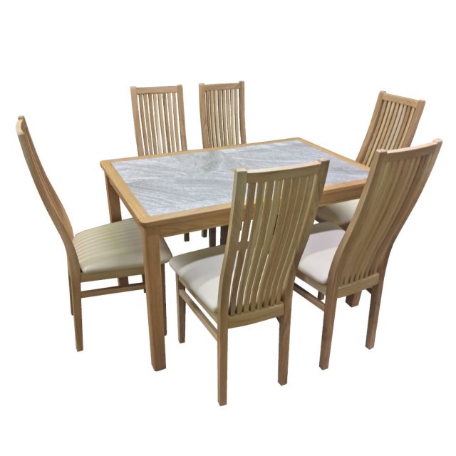 Anbercraft Beaumont Tile Top Large Dining Table available at Hunters Furniture Derby