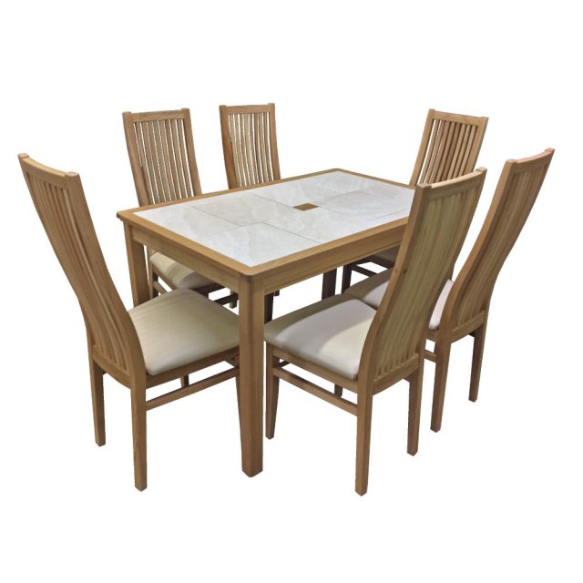 Anbercraft Beaumont Tile Top Large Dining Table available at Hunters Furniture Derby