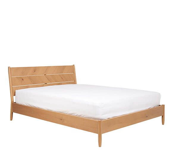 Ercol Monza kingsize bed available at Hunters Furniture Derby