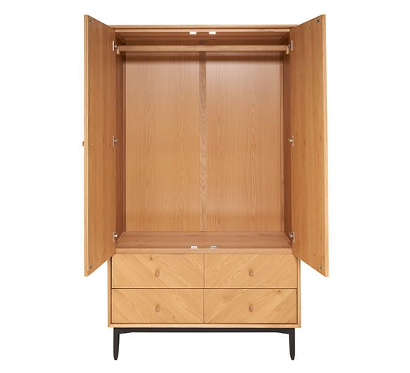 Ercol Monza Double Wardrobe available at Hunters Furniture Derby