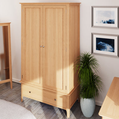 Tansley Large 2 Door Wardrobe available at Hunters Furniture Derby